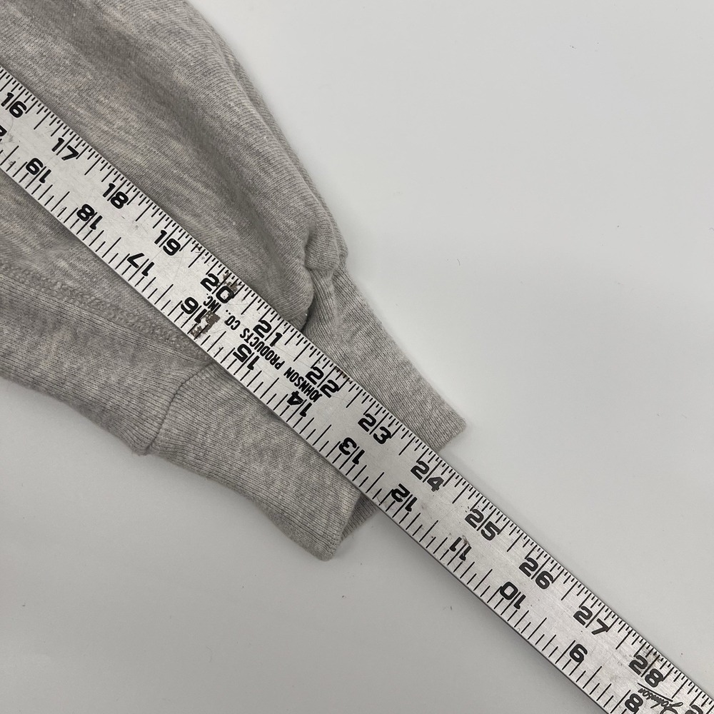 Vintage 80s 90s US Navy Pro Weave Hoodie Size Large Grey Pullover Sweatshirt - Picture 9 of 9